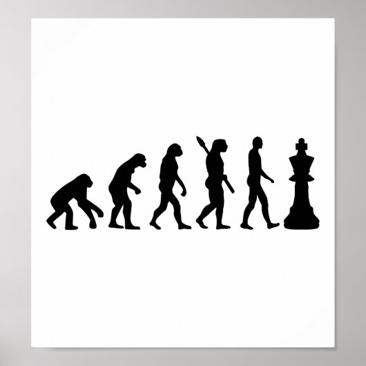 Poster Evolution Chess king (Devant)