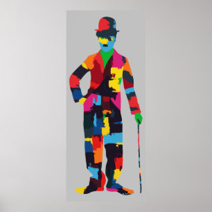 Poster Évolution Colorée de la Comédie Vintage