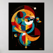 Poster Évolution cosmique – Géométrie abstraite en mouvem (Devant)