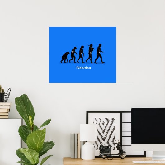 Poster Évolution de Ape à Man avec iPod (Bureau à domicile)