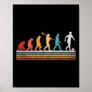 Poster Évolution de football rétro cadeau pour joueuses f