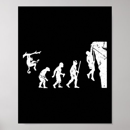 Poster Évolution de grimpeur d'escalade de rocher Boulder (Devant)