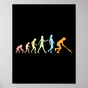 Poster Évolution de hockey sur gazon féminin Fille Hockey