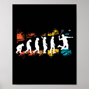 Poster Évolution de joueur de badminton volant raquette d