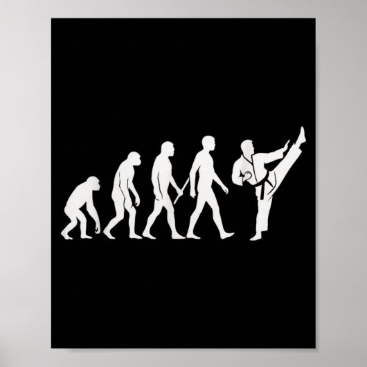 Poster Évolution de karaté MMA Kickboxing Muay Thai arts (Devant)