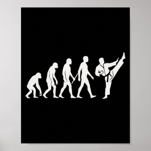 Poster Évolution de karaté MMA Kickboxing Muay Thai Arts (Devant)