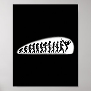 Poster Évolution de karaté Mma Kickboxing Muay Thai Jiu J