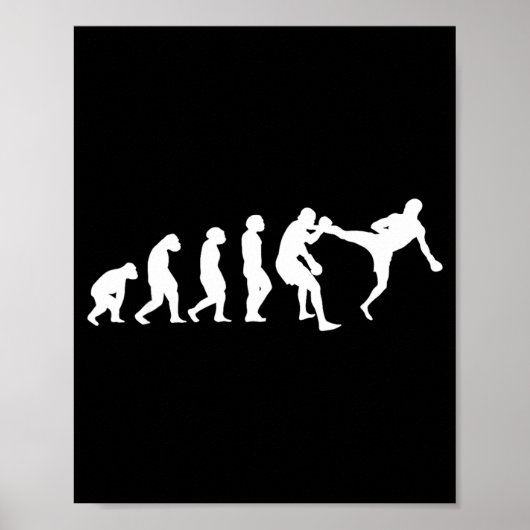 Poster Évolution de karaté Taekwondo Ju-Jutsu Kung-Fu Kar (Devant)