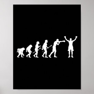 Poster Évolution de la boxe - Amateur de boxe Boxeur Kick