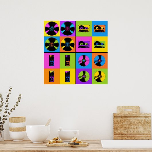 Poster Évolution de la musique (Cuisine)