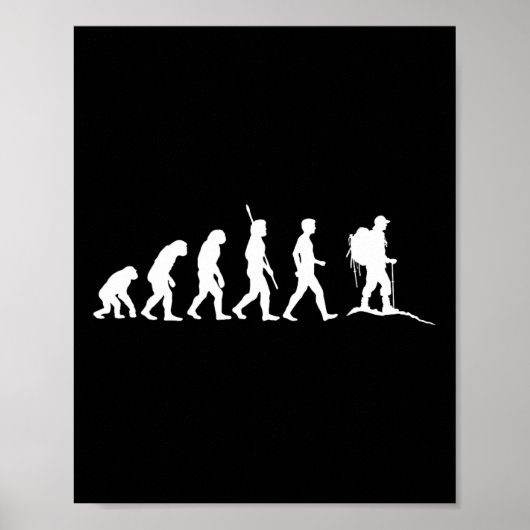 Poster Évolution de la randonnée Marche Randonneur Promen (Devant)
