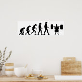 Poster Évolution de l'haltérophilie (Cuisine)