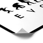 Poster Evolution de l'homme et du cafard amusant Graphiqu (Coin)