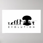 Poster Evolution de l'homme et du cafard amusant Graphiqu (Devant)