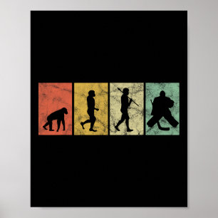 Poster Évolution de l'homme gardien de but de hockey sur
