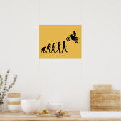Poster Evolution de l'homme Motocross Jump (Cuisine)