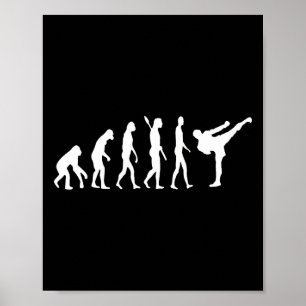 Poster Évolution de Taekwondo Mma Judo Kung Fu Tkw Kickbo