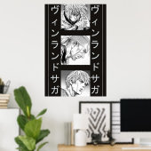 Poster évolution de thorfinn badass dans vinland saga (Bureau à domicile)