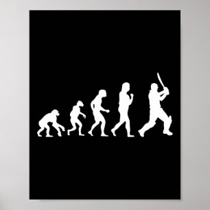 Poster Évolution de Tsman pour joueurs de cricket amusant