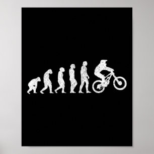 Poster Évolution de VTT - Cadeau de VTT Downhill