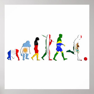 Poster Evolution des supporters de football Football mexi