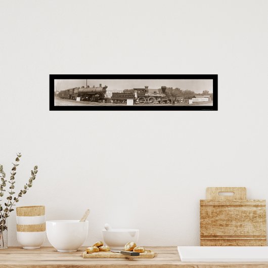 Poster Evolution des trains Photo 1913 (Cuisine)