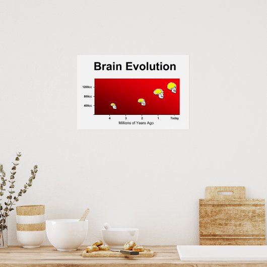 Poster Évolution du cerveau humain (Cuisine)