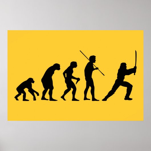 Poster Evolution du Ninja - de l'Homme à Ninja (Devant)