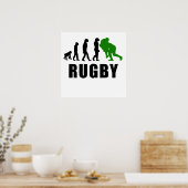 Poster Évolution du Rugby Tackle (Vert) (Cuisine)