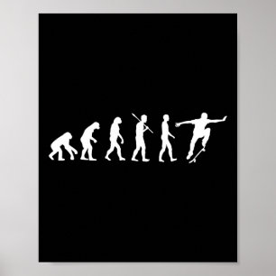 Poster Évolution du skateur - Cadeau de skateboard Shi