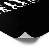 Poster Évolution du ski drôle skieur ski freestyle hiver (Coin)