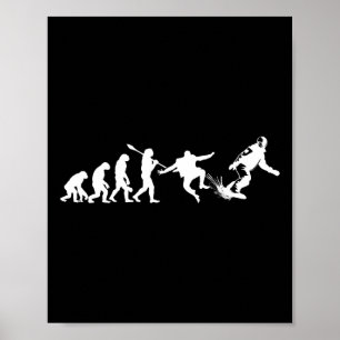 Poster Évolution du snowboard drôle Snowboard