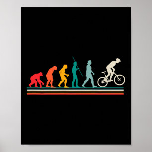 Poster Évolution du VTT Sport Rétro Vélo Mtb L