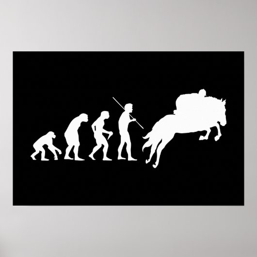 Poster Évolution équestre de l'homme à l'cheval (Devant)