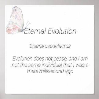 Poster Evolution éternelle / Poème original / ©SRD