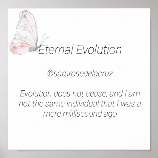 Poster Evolution éternelle / Poème original / ©SRD (Devant)