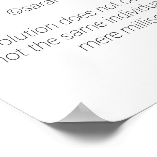 Poster Evolution éternelle / Poème original / ©SRD (Coin)