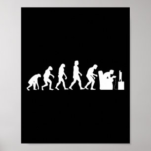 Poster Evolution Funny Retro Jeu Vidéo Joueur Nerd Cadeau