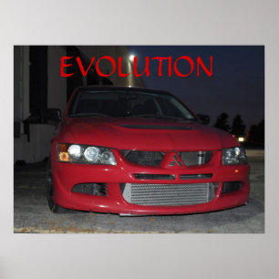Poster Évolution Mitsubishi La Nuit
