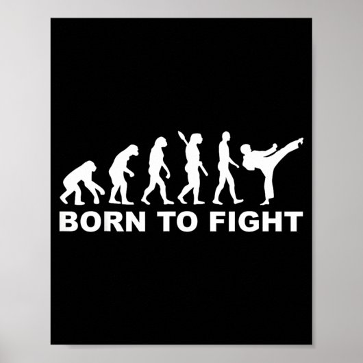 Poster Évolution née pour combattre le Karaté (Devant)