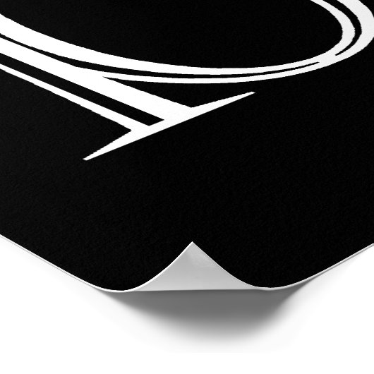 Poster Évolution (noir, avec bordure blanche) (Coin)