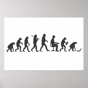 Poster Evolution of Man Laptop