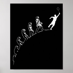 Poster Evolution Volant de badminton Art Sports