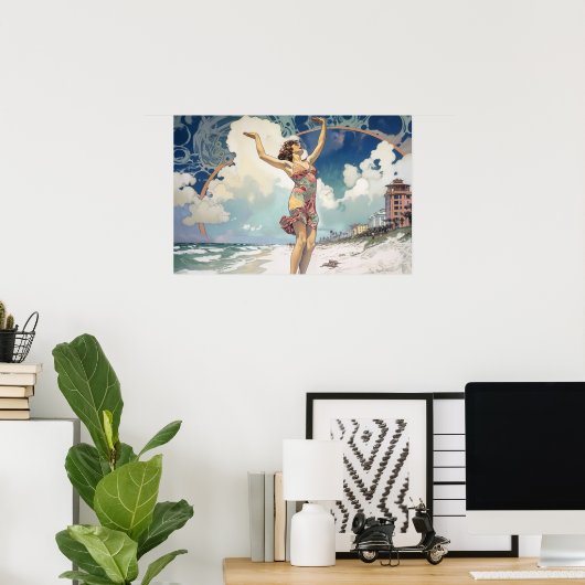 Poster Exaltation du ressort (Bureau à domicile)