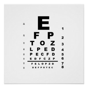 Poster Examen du graphique de test des yeux