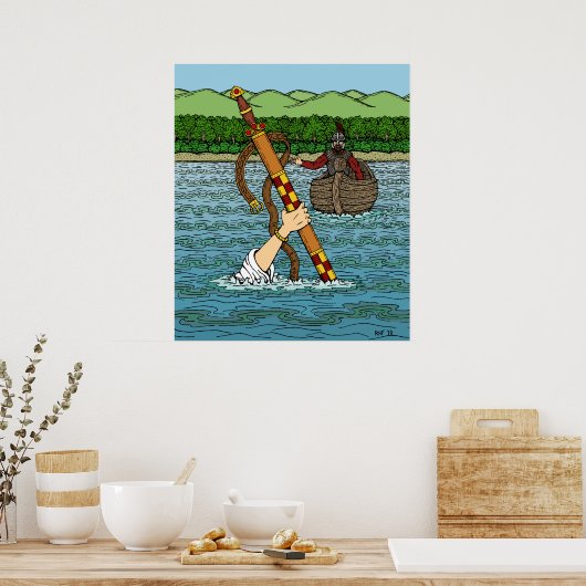 Poster Excalibur et Arthur (Cuisine)