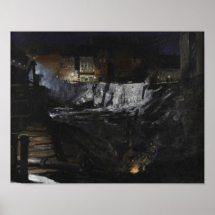 Poster Excavation à la nuit par George Bellows