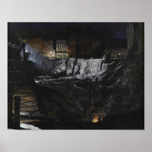 Poster Excavation à la nuit par George Bellows (Devant)