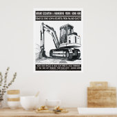 POSTER EXCAVATION AU SOL ET TRAVAUX D'INGÉNIERIE EN COURS (Cuisine)