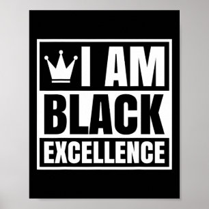 Poster Excellence noire américaine Histoire noire Hommes